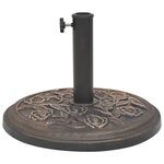 vidaXL Socle de parasol Résine Rond Bronze 9 kg