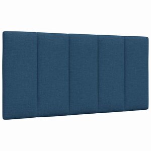 vidaXL Coussin de tête de lit Hanko bleu 100 cm tissu