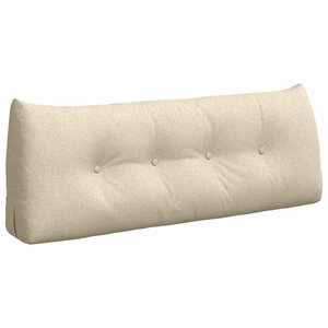 vidaXL Coussin de Dos Crème 120 x 24 x 50 cm tissu