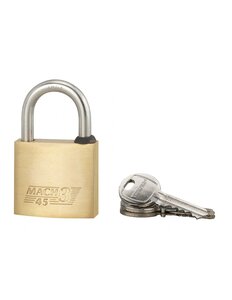 THIRARD - Cadenas à clé Mach 3 laiton extérieur anse acier 45mm 2 clés - THIRARD