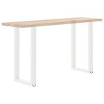 vidaXL Pieds de table de bar en U  2 pièces  blanc  50 x (90-91) cm  acier