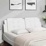 vidaXL Coussin de tête de lit blanc 152 cm similicuir