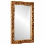 vidaXL Miroir Montage mural avec miroir Marron 70 x 50 x 3 cm Verre