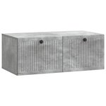 vidaXL Meuble TV mural Gris béton 78 5 x 41 x 30 cm Bois d'ingénierie