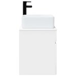 vidaXL Meuble de lavabo mural Blanc brillant 49 x 41 x 63 cm