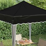 vidaXL Tente de fête pop-up 195 x 195 x 245 cm Noir Tissu Oxford
