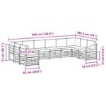 vidaXL Ensemble de canapés d'extérieur 10 pc Naturel et Beige