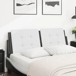 vidaXL Coussin de tête de lit noir et blanc 120 cm similicuir