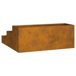 vidaXL Cache-pot de jardin Rouillé 90 x 90 x 35 cm