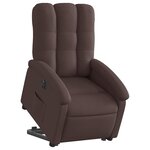 vidaXL Fauteuil inclinable électrique marron foncé tissu