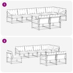 vidaXL Ensemble de canapés d'extérieur 8 pc Gris Naturel et Clair