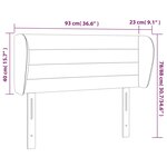 vidaXL Tête de lit avec oreilles Taupe 93x23x78/88 cm Tissu