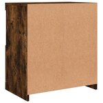 vidaXL Buffet avec lumières LED chêne fumé 60x37x67 cm