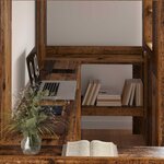 vidaXL Cadre de lit superposé avec bureau Bois ancien 90 x 200 cm