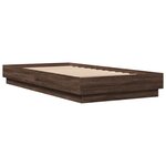 vidaXL Cadre de lit chêne marron 75x190 cm bois d'ingénierie