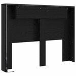 vidaXL Cabinet de Tête de Lit Chêne noir Bois d'ingénierie