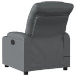 vidaXL Fauteuil de massage inclinable électrique gris similicuir