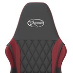 vidaXL Chaise de jeu de massage Noir et rouge bordeaux Similicuir