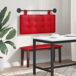 vidaXL Tête de lit suspendue Avec lumière LED Rouge Simili cuir
