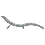 vidaXL Chaise longue gris 184x55x64 cm bois massif d'acacia