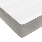 vidaXL Sommier à lattes de lit et matelas Gris clair 180x200cm Velours