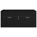 vidaXL Armoire d'évier avec stockage Chêne noir Bois d'ingénierie