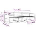 vidaXL Ensemble de canapés d'extérieur 3 pc Naturel