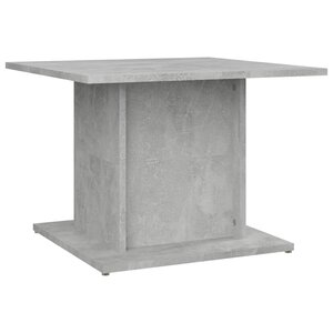 vidaXL Table basse gris béton 55 5x55 5x40 cm bois d'ingénierie