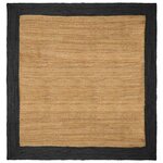vidaXL Tapis de surface Gris foncé 200 x 200 cm Jute