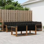 vidaXL Ensemble de canapés d'extérieur 7 pc Naturel et noir
