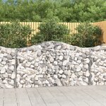 vidaXL Paniers à gabions arqués 18 Pièces 200x50x100/120 cm fer galvanisé
