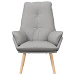 vidaXL Fauteuil relaxant en tissu gris nuage
