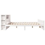 vidaXL Lit bibliothèque sans matelas blanc 140x200 cm bois pin massif