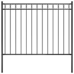 vidaXL Clôture de jardin Acier 1 7x1 2 m Noir