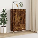 vidaXL Buffet haut chêne fumé 69 5x31x115 cm bois d'ingénierie