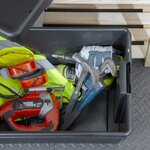 Pack and Move - Lot 5 Boîtes Stockage Plastique - 59 5 x 80 x 42 cm - 380KG Max - Stockage Outils Bricolage - Ultra Résistant - Réutilisable - 150L