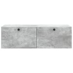vidaXL Meuble TV mural Gris béton 98 x 41 x 30 cm Bois d'ingénierie