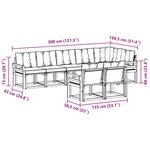 vidaXL Ensemble de canapés d'extérieur 8 pc Naturel et Noir