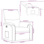 vidaXL Fauteuil inclinable électrique Gris Similicuir