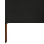 vidaXL Paravent 5 panneaux Tissu 600 x 160 cm Noir