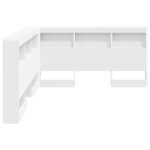 vidaXL Tête de lit de rangement Blanc 135 cm Bois d'ingénierie