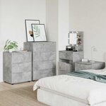 vidaXL Armoire de rangement Gris béton 60 x 48 x 81 cm