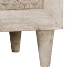 vidaXL Buffet Blanc 60 x 33 x 75 cm bois de manguier massif