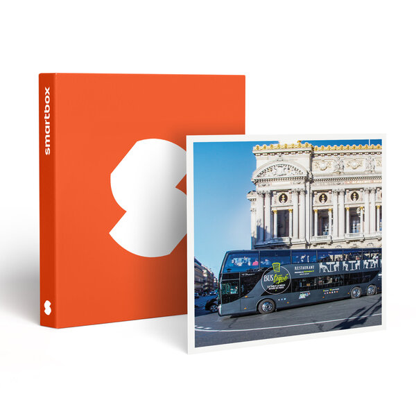 SMARTBOX - Coffret Cadeau Dîner insolite 3 plats avec visite de Paris dans le bus à impériale Le Champs-Élysées - Gastronomie