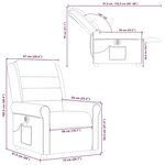 vidaXL Fauteuil de massage inclinable électrique Marron foncé Tissu