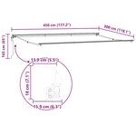 vidaXL Cadre de auvent Anthracite 4 5 × 3 m
