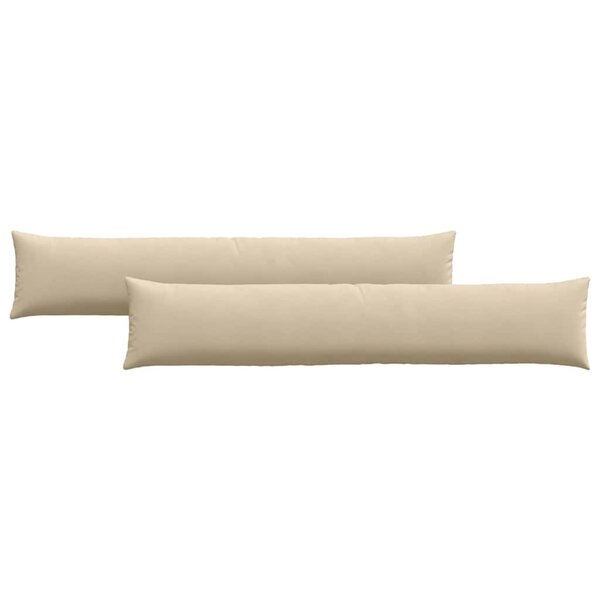 vidaXL Coussins de canapé 2 pc tissu Crème 200 x 40 cm