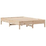 vidaXL Lit bibliothèque sans matelas 140x190 cm bois de pin massif