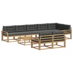 vidaXL Ensemble de canapés d'extérieur 9 Pièces Blanc et anthracite