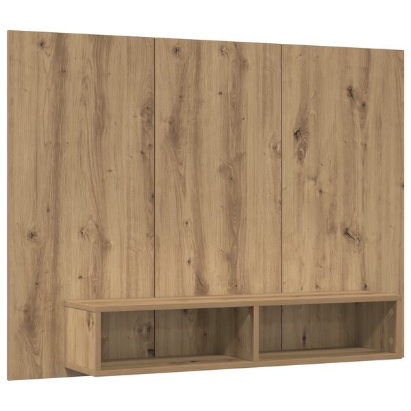 vidaXL Meuble TV mural Chêne artisan Bois d'ingénierie